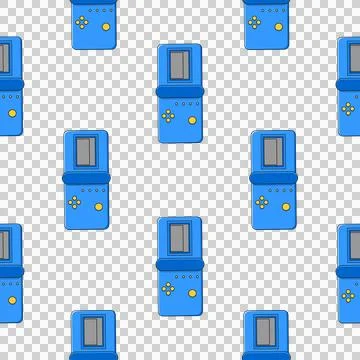 Tetris, a seamless pattern in flat style Stock Illustration