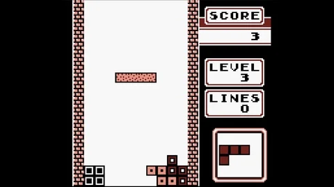 Tetris Video Game Boy Background Vj Loops Stock Footage