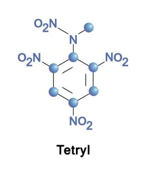 Tetryl explosive compound Illustrazione stock