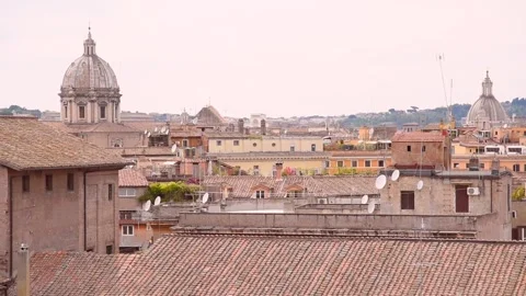 Tetti di Roma Video stock 131308268