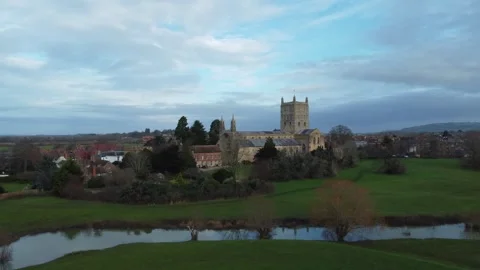 Tewksbury Abbey Stock Footage 296755532