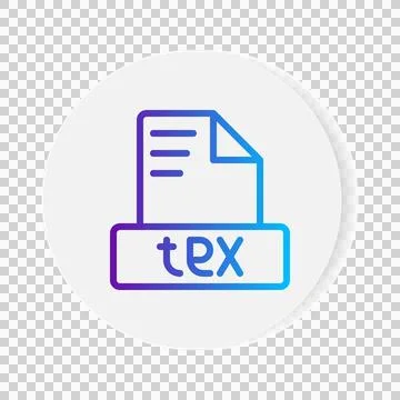 Tex document format file icon. with gradient outlines. vector illustration. 스톡 일러스트