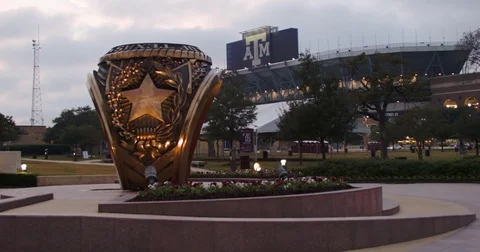 Texas Aggie Ring and Stadium Video stock 71483863
