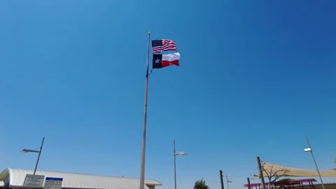 Texas and united state flags Stock Footage 252051459