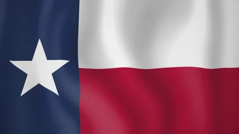Texas animated flag. Seamless loop. 4K Stock Footage 145393736