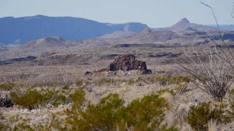 Texas Big Bend rocks in the desert Stock Footage 62793555