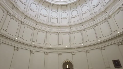 Texas Capitol Building Dome Interior View Looking Up in Austin TX (4k) Stock Footage 164061895
