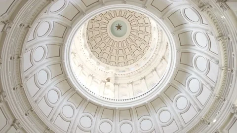 Texas Capitol Building Dome Interior View Looking Up in Austin TX (4k) Stock Footage 164061920