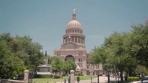 Texas Capitol Building Front, Traffic Vídeos de archivo 78167875