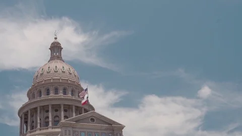 Texas Capitol Building Timelapse Clouds Stock-Footage 78167806