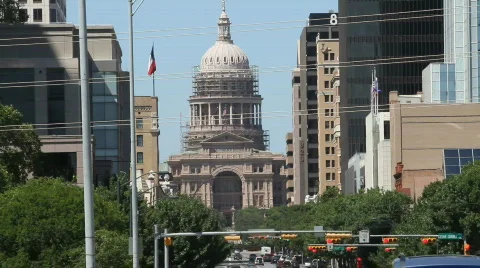 Texas Capitol Renovations Stock Footage 795671
