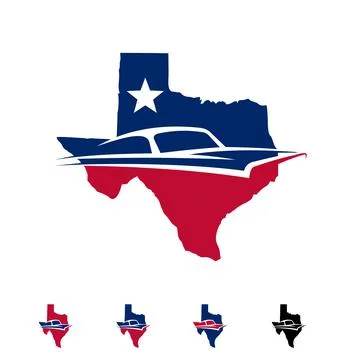 Texas Car Vector Sign Stock Illustration