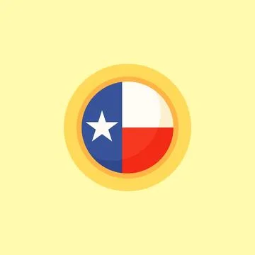 Texas - Circular Flag Illustrazione stock