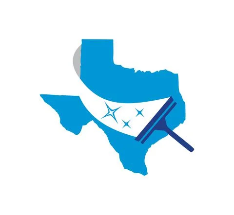 Texas Cleaning Service Logo Stock Illustration