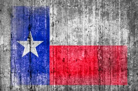Texas concrete flag Stock Photos