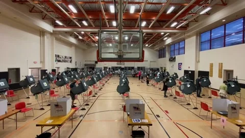 Texas counties set early voting turnout records, Houston, US - 16 Oct 2020 Video stock 203976462