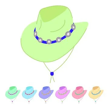 Texas cowboy hat vector cartoon graphic Stock Illustration