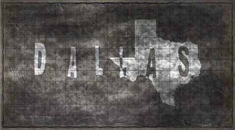 Texas Dallas Typography Map Stock Photos