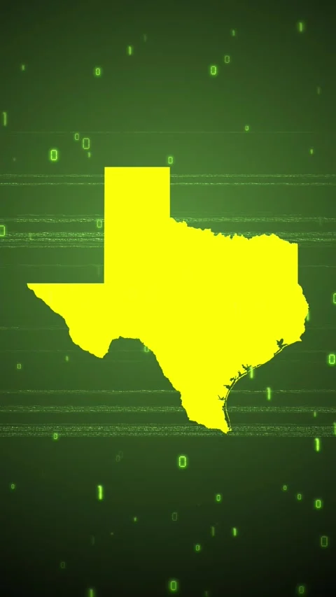 Texas Digital Map Intro Stock Footage 259018237