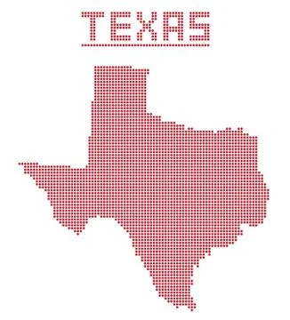 Texas Dot Map Stock Illustration
