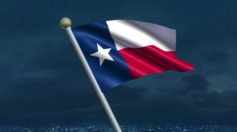 Texas Flag Animation Vídeo Stock 40064050