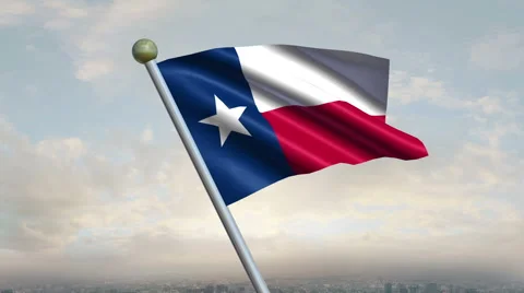 Texas Flag Animation Vídeos de archivo 40064053