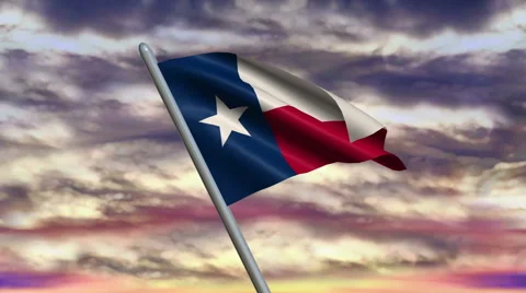 Texas Flag Animation Vídeo Stock 40064355