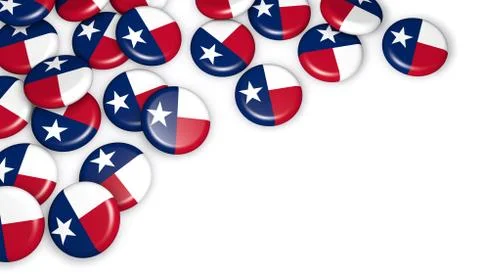 Texas Flag On Badges Stock Illustration