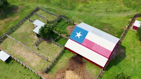 Texas Flag Barn 1 Video stock 205101949