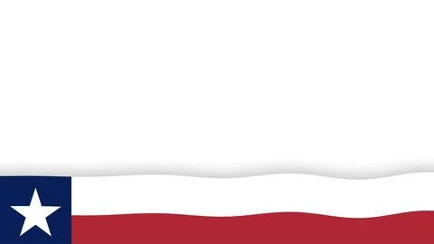 Texas Flag Border Background with Copy Space for Patriotic State Celebrations Stock Illustration