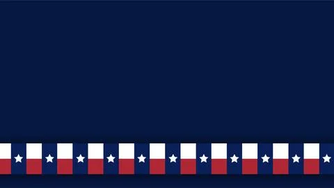 Texas Flag Border Background with Dark Blue Copy Space for Patriotic Designs. Stock Illustration