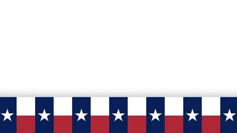 Texas Flag Border Banner with White Copy Space for Lone Star State Celebrat.. Stock Illustration