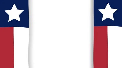 Texas Flag Border Frame Background Loop for Patriotic Videos. Stock Footage 340633296