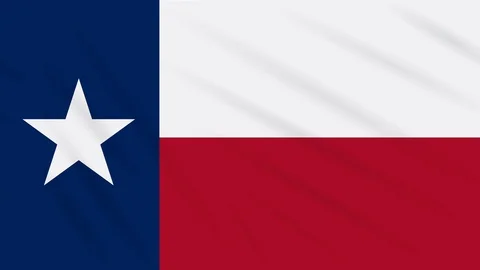 Texas flag flutters in the wind, loop for background 스톡 동영상 109336869