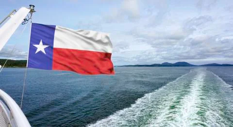 Texas Flag Flying. Stock Photos
