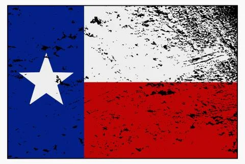 Texas Flag Grunged Stock Illustration