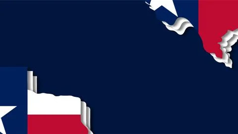 Texas Flag Map Graphic Background with Lone Star State Theme and Copy Space. Stock Illustration