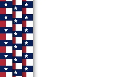 Texas Flag Patriotic Border Background Loop with White Copy Space. Stock Footage 340632107