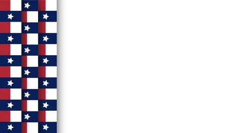 Texas flag pattern vertical border on white background with copy space. Stock Illustration