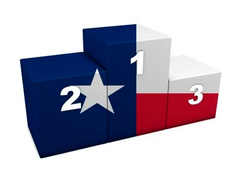 Texas flag podium Stock Illustration