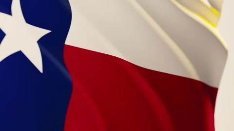 Texas flag powerfully flutters in the wind Stock Footage 270208380