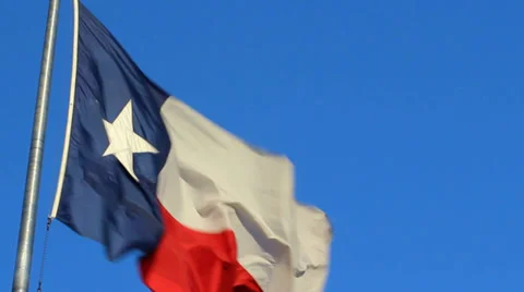 Texas Flag slow motion 100 Video stock 36240265