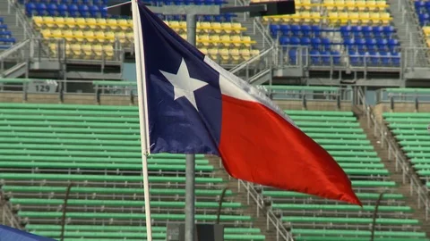 Texas Flag at Stadium Video stock 95566362