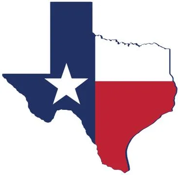 Texas flag state map border illustration 스톡 일러스트