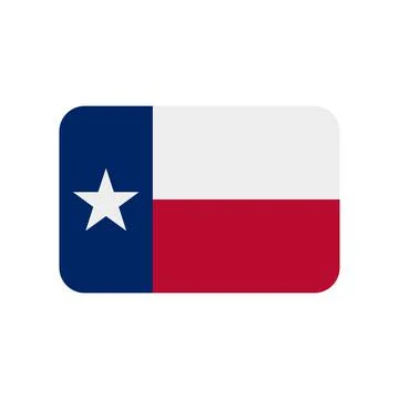 Texas flag vector icon on white background Stock Illustration