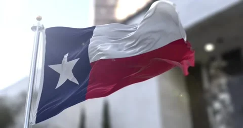 Texas flag waving-seamless-loop-4k-60fps Stock Footage 345398609