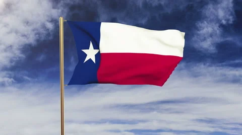 Texas flag waving in the wind. Green screen, alpha matte. Loopable animation Stock Footage 48204912