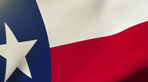 Texas flag waving in the wind. Looping sun rises style.  Animation loop 스톡 동영상 48204609