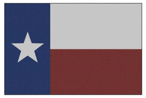 Texas Flag White Dots Stock Illustration