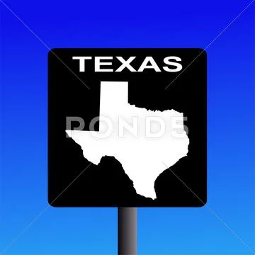 Texas highway sign Stock Illustration